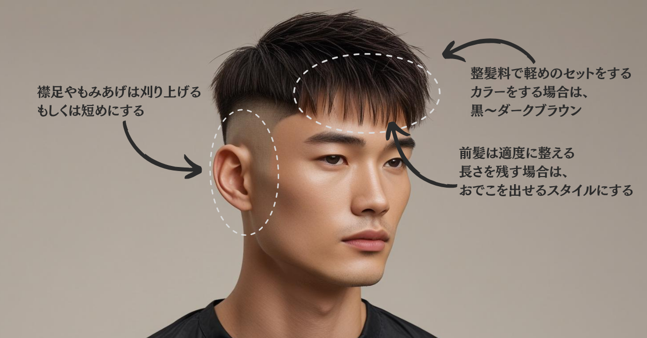 清潔感のあるヘアスタイル図